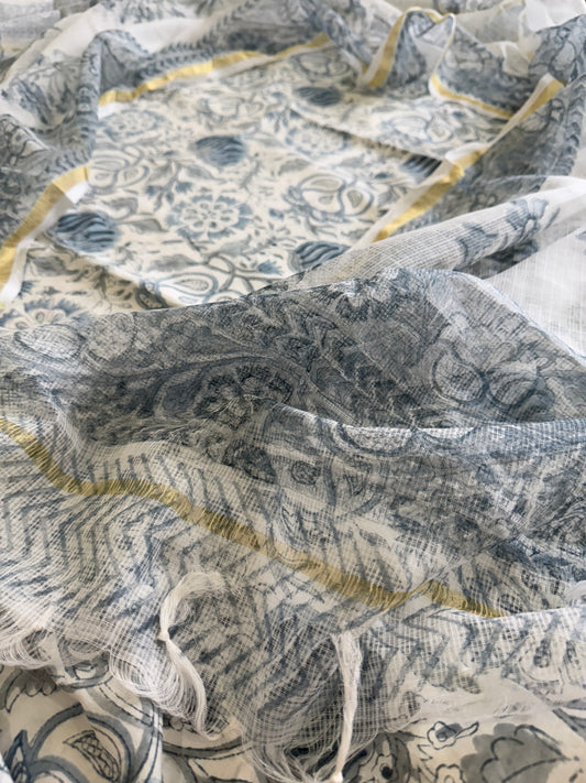 "Frosted Indigo Bloom"