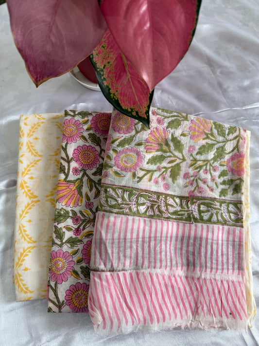 Cotton Suit Sets with Cotton Dupatta