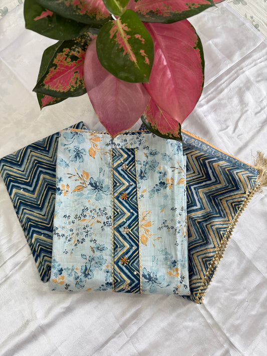 "Dew Chevron Flora"